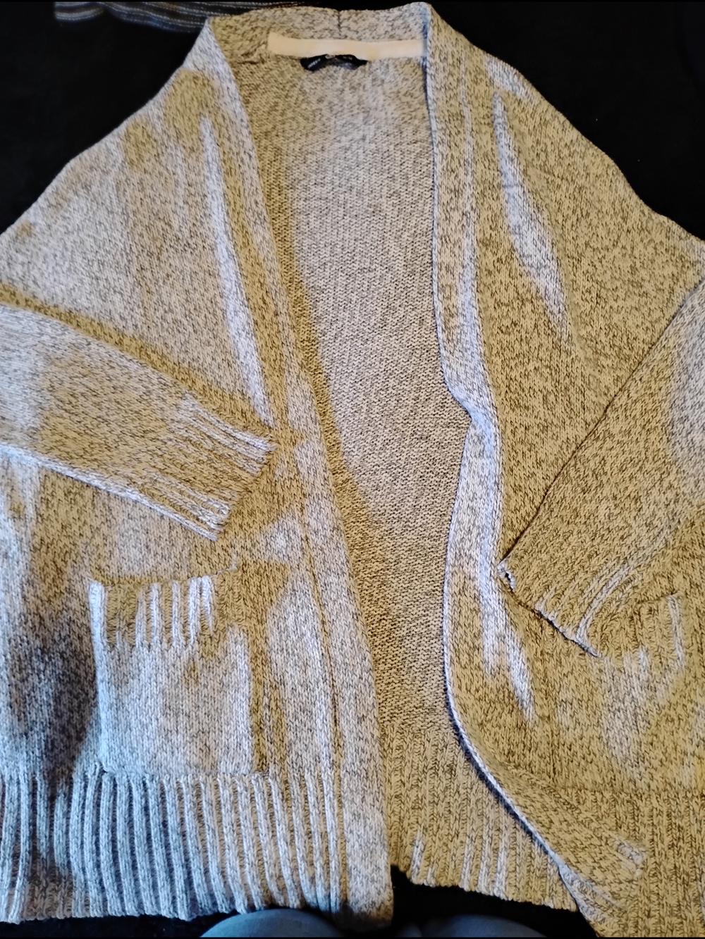Cozy Open-Front Heather Gray Women's Cardigan Sweater
